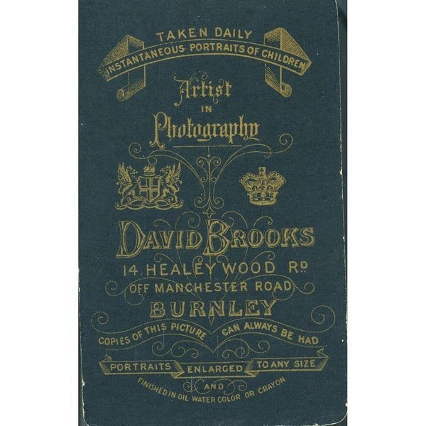 Carte de Visite David Brooks, Healey Wood, Burnley