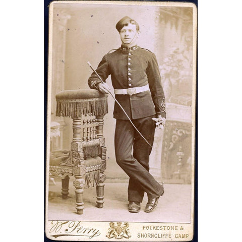 Carte de Visite W. Perry, Folkestone & Shorncliffe Camp