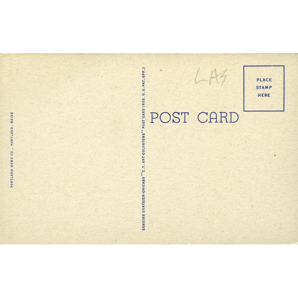 'C.T. Art-Colortone' Linen Postcard 'Union Station, Portland, Maine'