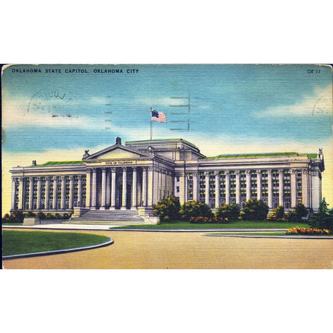 'Colourpictures' Publication Linen Postcard 'Oklahoma State Capitol, Oklahoma City'