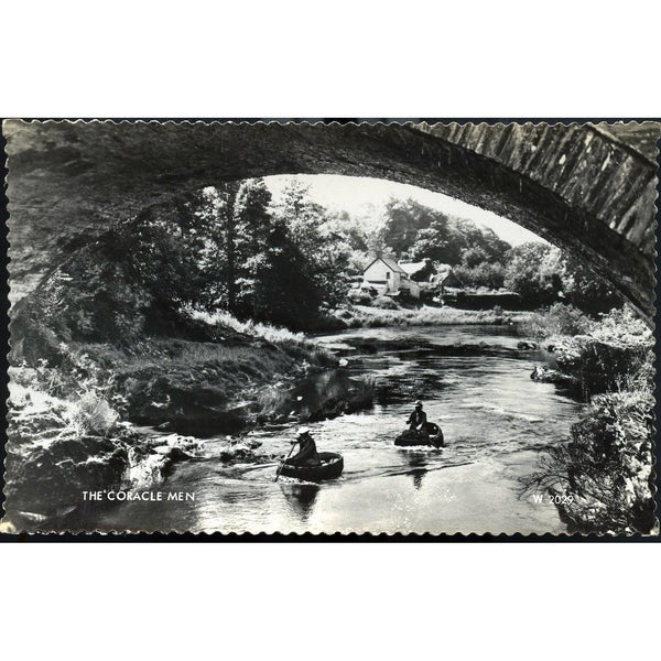 Valentine's Real Photo Postcard 'The Coracle Men'