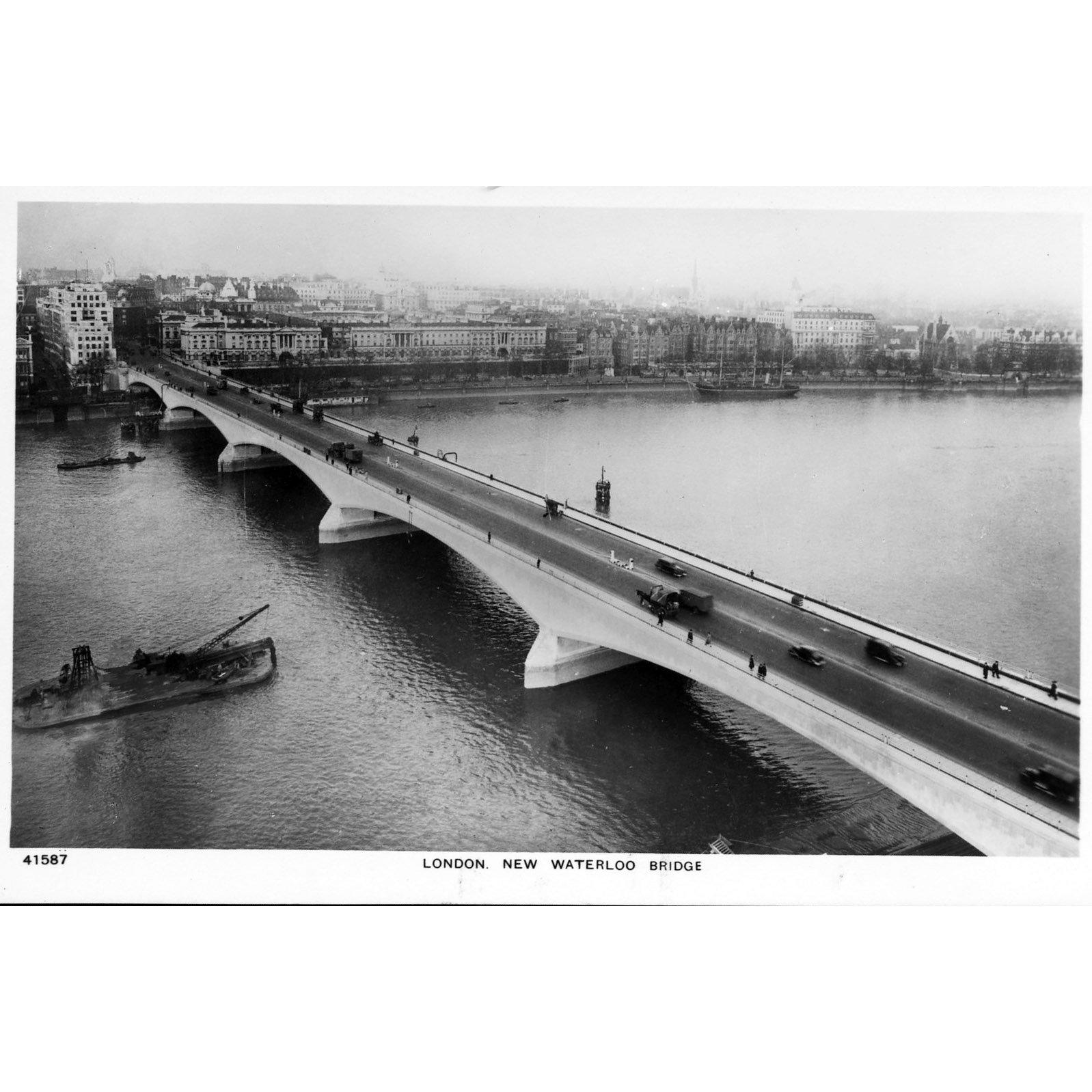 C. Richter London Real Photo Postcard 'London New Waterloo Bridge'