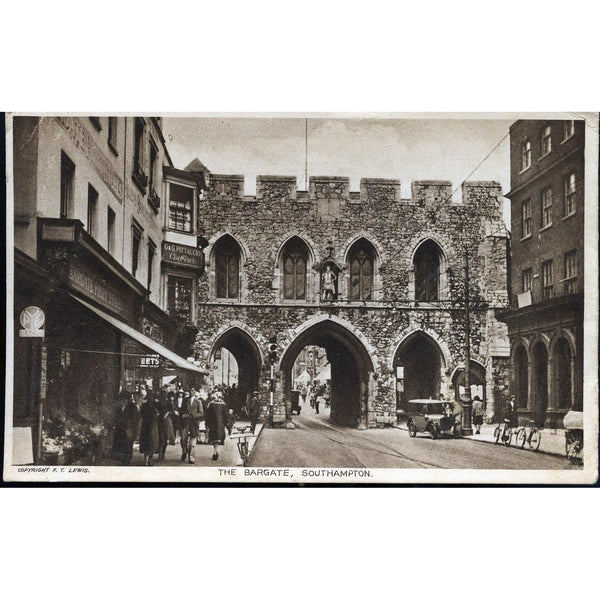 F. T. Lewis Printed Photograph Postcard 'The Bargate, Southampton'