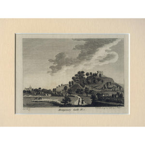 Antique Copper Line Engraving 'Montgomery Castle, Pl. 2', 1786