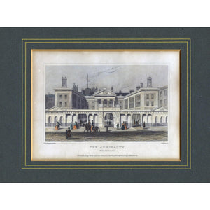 Steel Engraving 'The Admiralty, Whitehall', c. 1840