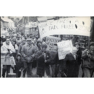 J/V Series Documentary Postcard 'Anti Poll Tax Protestors' 1990