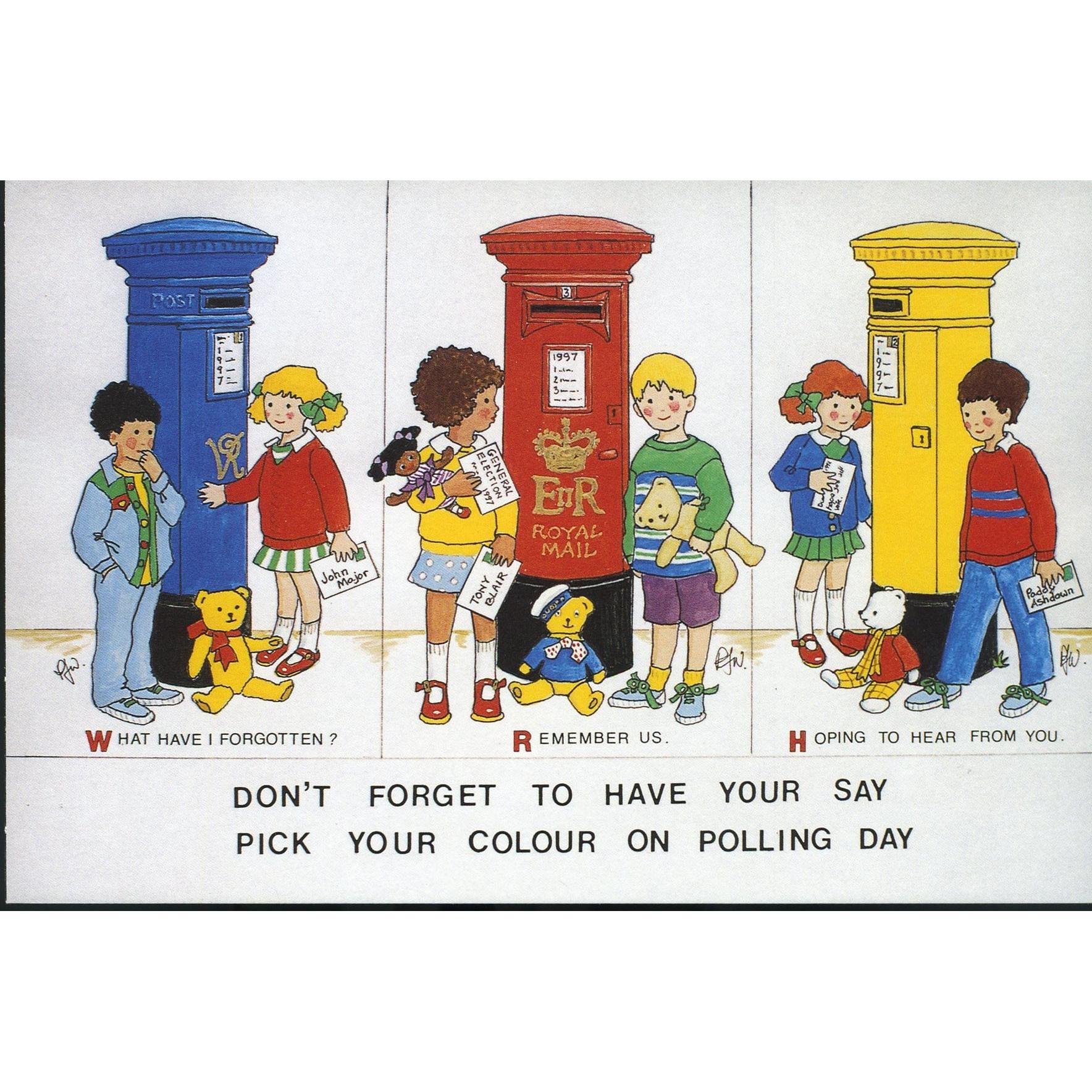 Thought Factory Postcard 'Don't Forget to Have Your Say' 1997