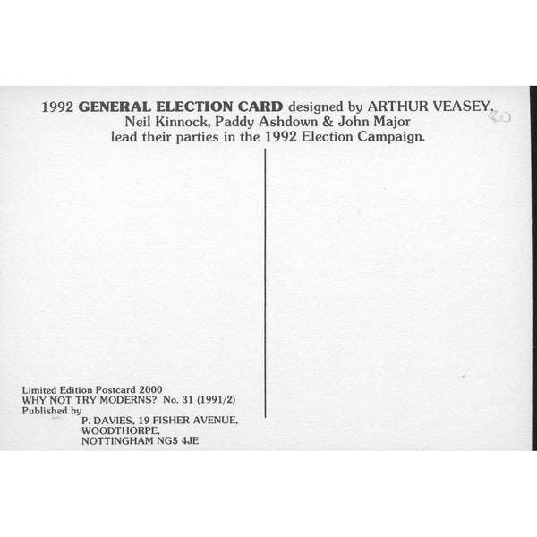 1992 General Election Card