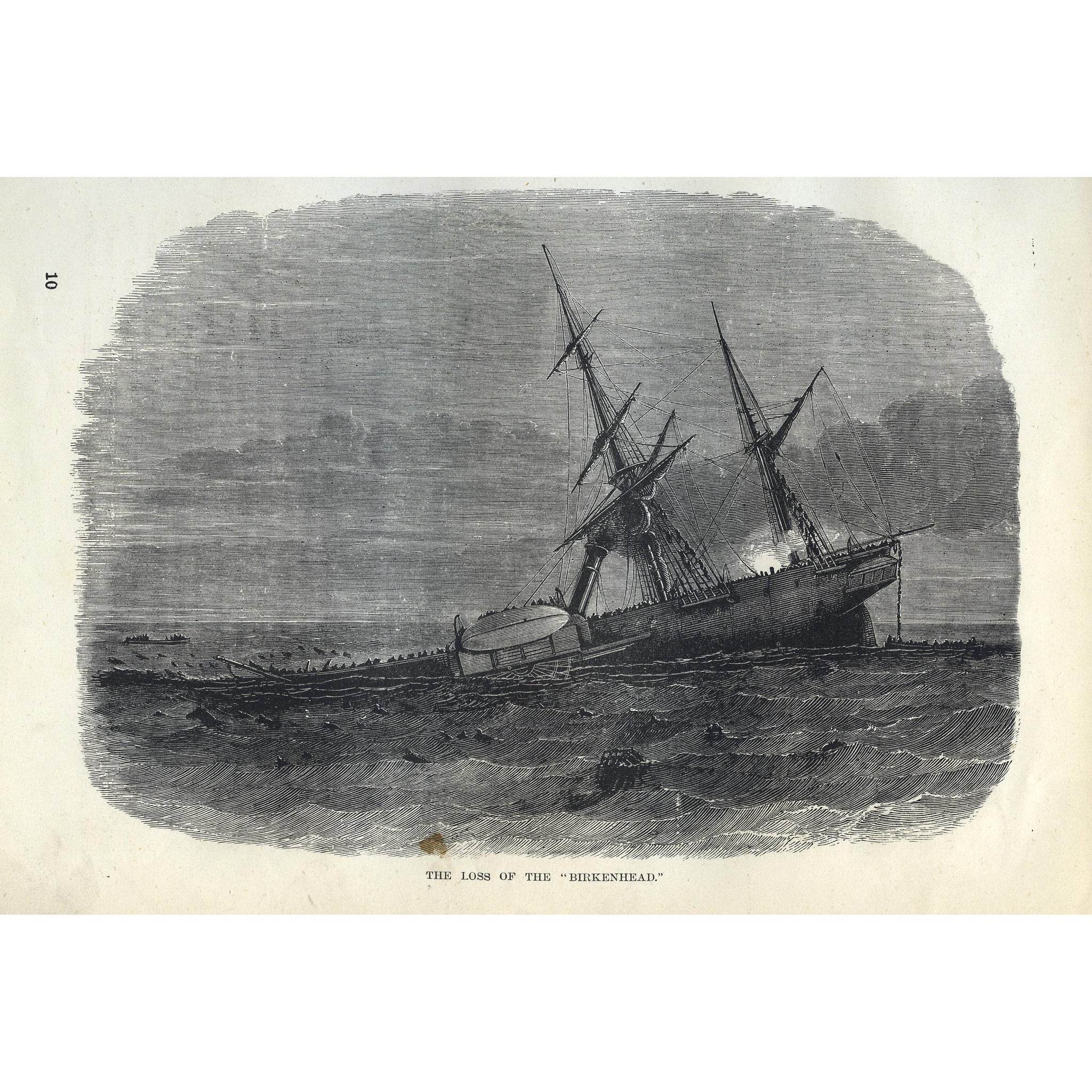 Maritime Print 'The Loss of the 'Birkenhead'