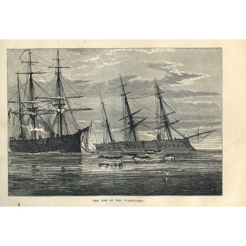 Maritime Print 'The Loss of the 'Vanguard'