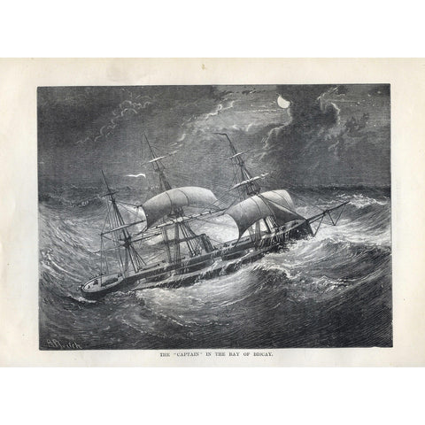 Maritime Print 'The 'Captain' in the Bay of Biscay'