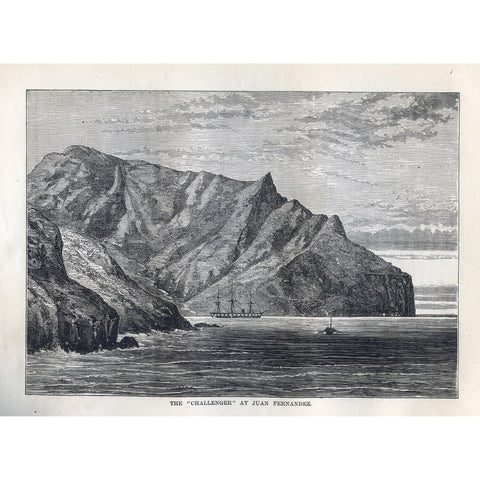 Maritime Print 'The 'Challenger' at Juan Fernandez'