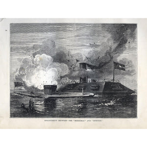 Maritime Print 'Engagement between the 'Merrimac' and 'Monitor'