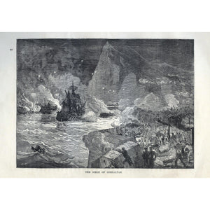 Maritime Print 'The Siege of Gibraltar'