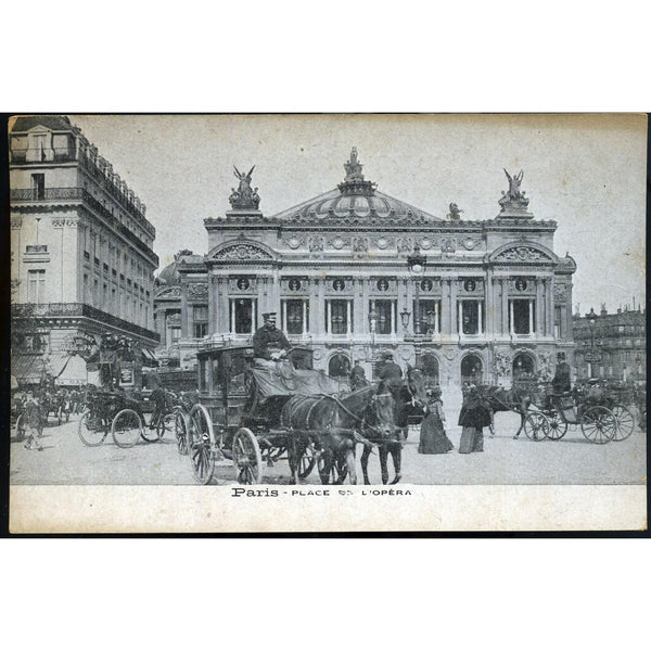 Photographic Postcard 'Paris - Place de l'Opera'