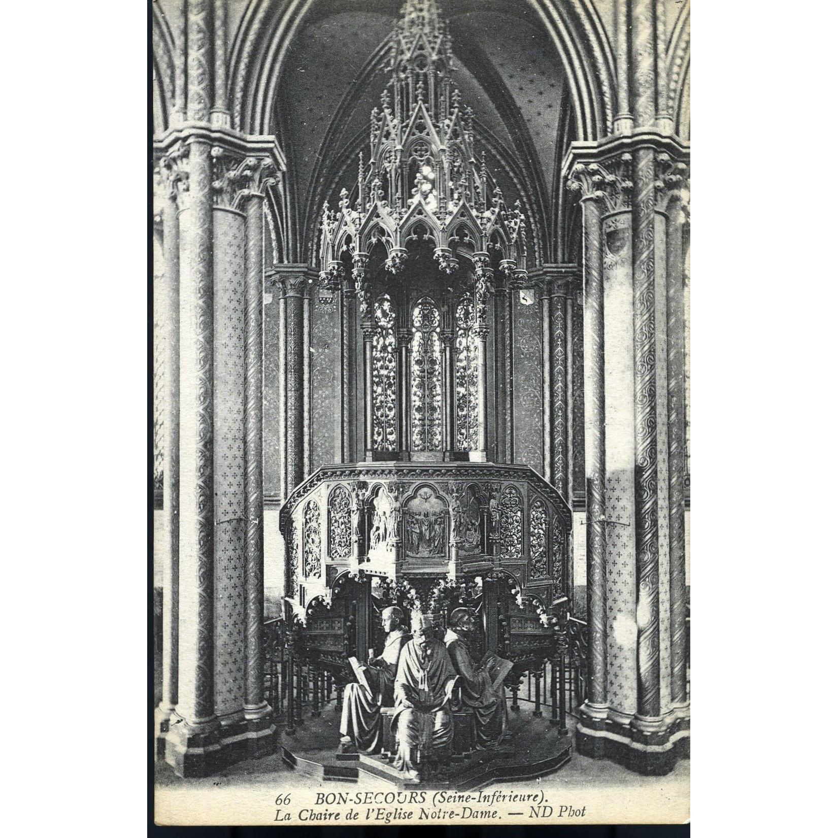 Neurdein Frères (ND) Postcard 'La Chaire de l'Eglise Notre-Dame'