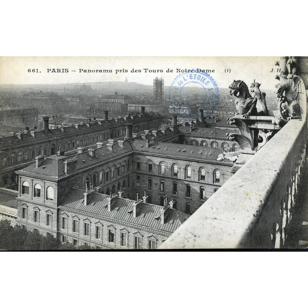 Photographic Postcard 'Paris - Panorama pris des Tours de Notre-Dame