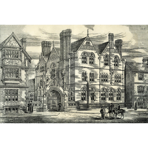 Architectural Print 'The Presbytery of St. Aloysius, Oxford' 1881