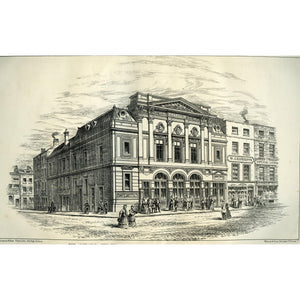 Architectural Print 'The Alexandra Theatre, Panton-Street,  Haymarket', 1881