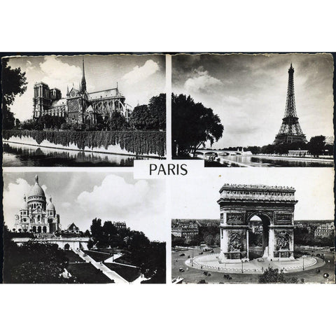 'Editions Chantal' Photographic Multiview Postcard 'Paris'