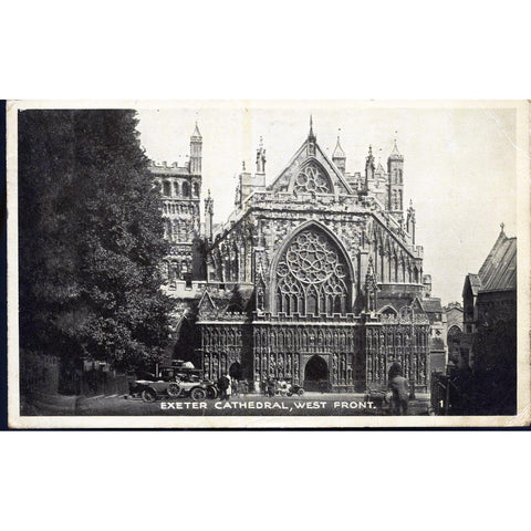 Excel Series Postcard 'Exeter Cathedral, West Front'