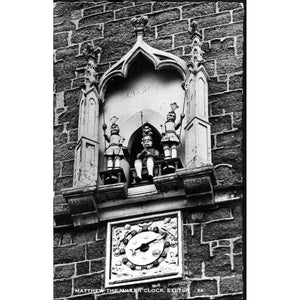 Lansdowne Publishing Co. Ltd. Real Photograph Postcard 'Matthew the Miller Clock, Exeter'