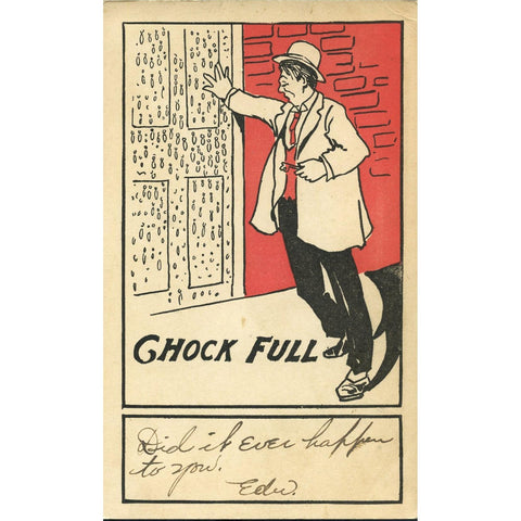 Temperance Postcard 'Chock Full'