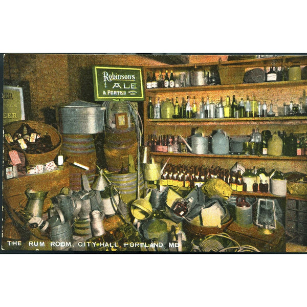 Hugh C. Leighton Co. Postcard 'The Rum Room, City Hall, Portland, ME'