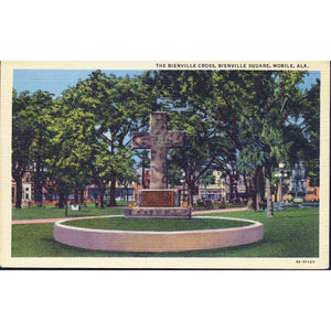 Curteich & Co. 'C.T. Art-Colortone' Linen Postcard 'The Bienville Cross, Ala.'