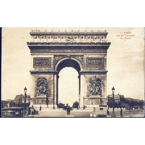 Editions d'Art 'Patras' Postcard 'Paris Arc de Triomphe de l'Etoile'