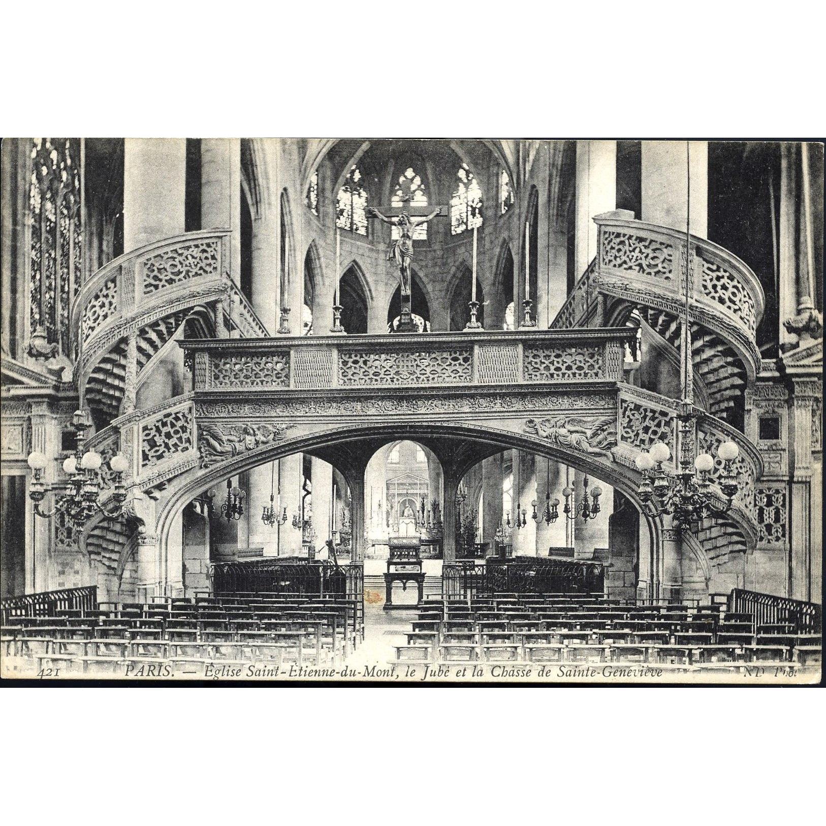 ND Photographic Postcard 'Paris. - Eglise Saint-Etienne-du-Mont'