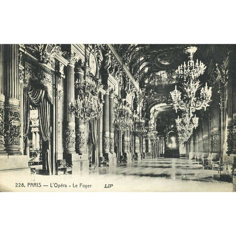 LIP Postcard 'Paris - L'Opera - Le Foyer'