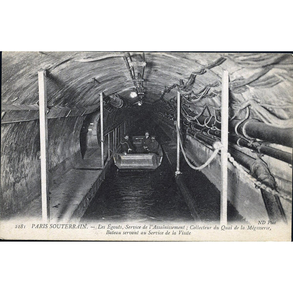 Neurdein Frères (ND) Photographic Postcard 'Paris Souterrain'