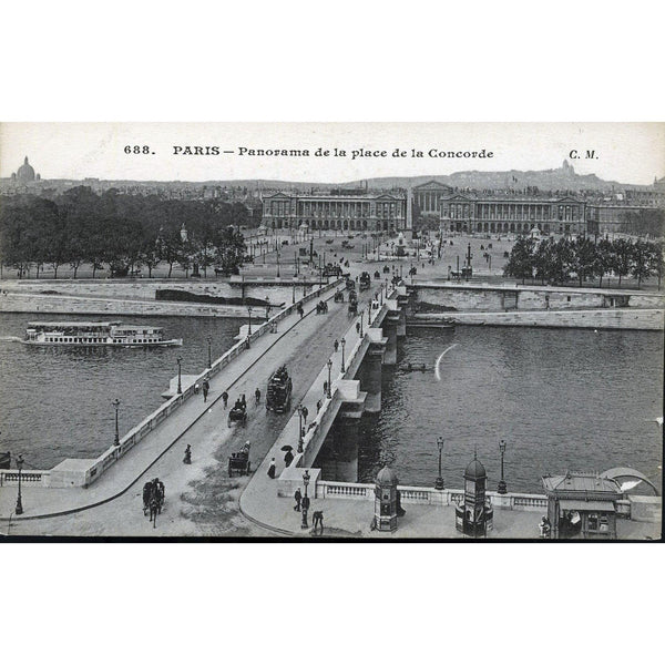 Photographic Postcard 'Paris - Panorama de la place de la Concorde'