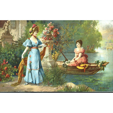 Hans Zatzka Artist Signed Postcard 'O'er the gad waters'